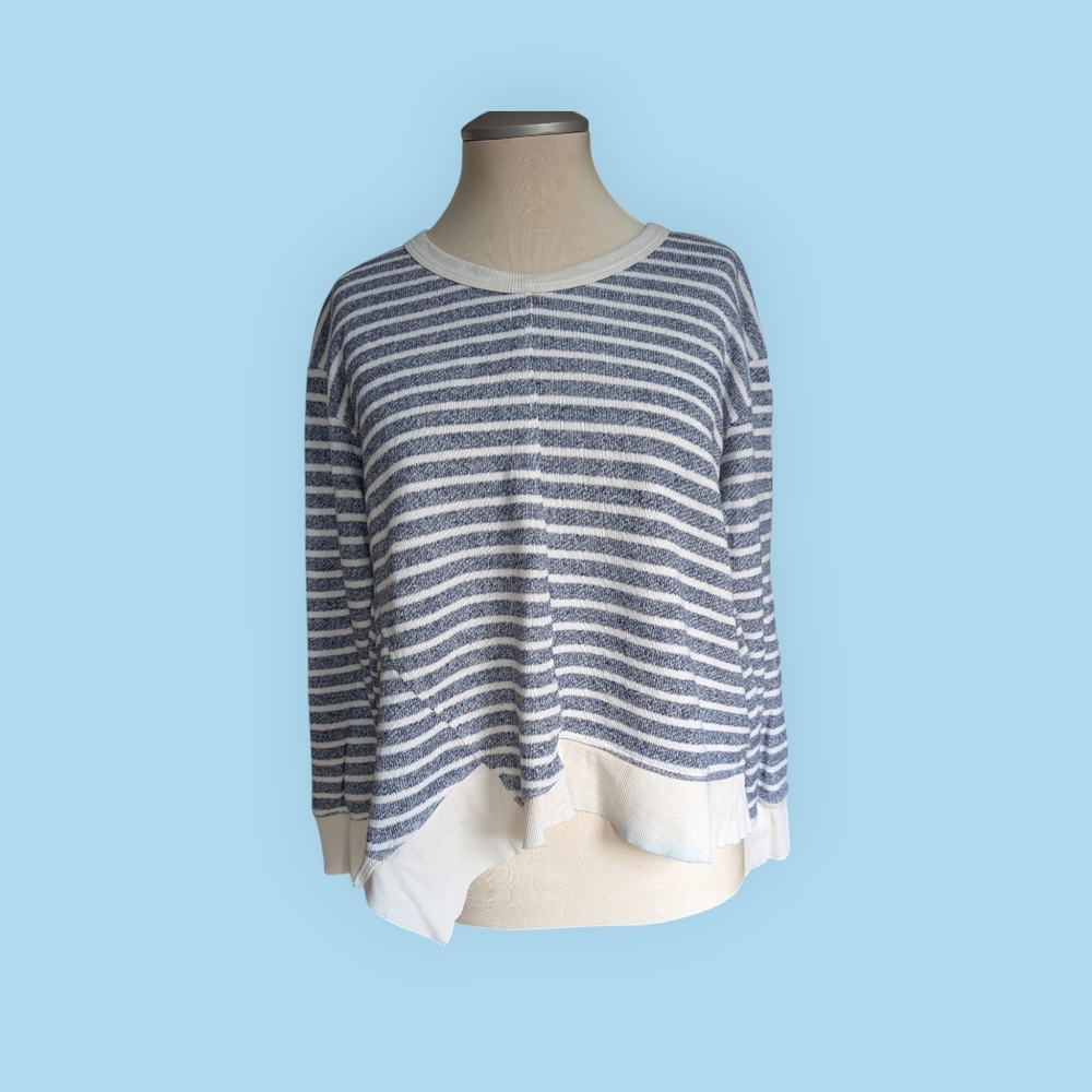 WILT Striped Blue and White Sweater